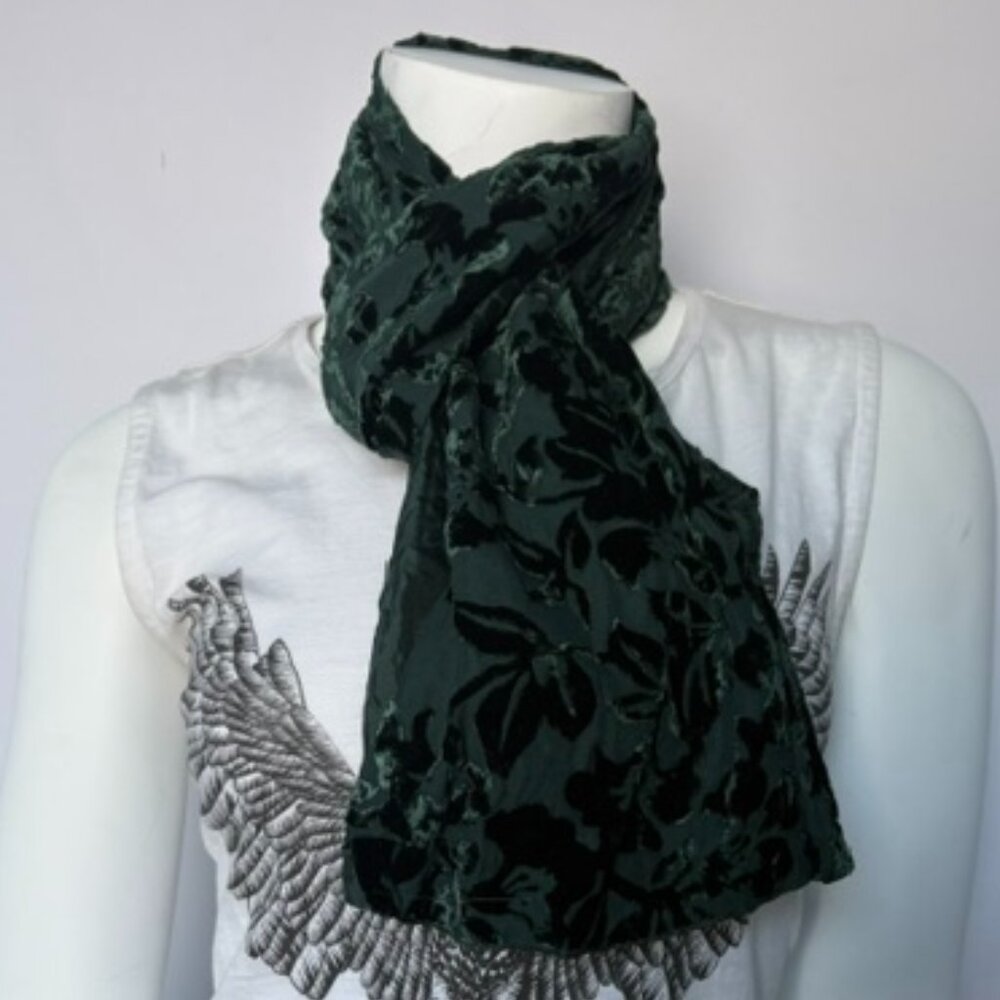 Elegant Velvet Burnout Scarf